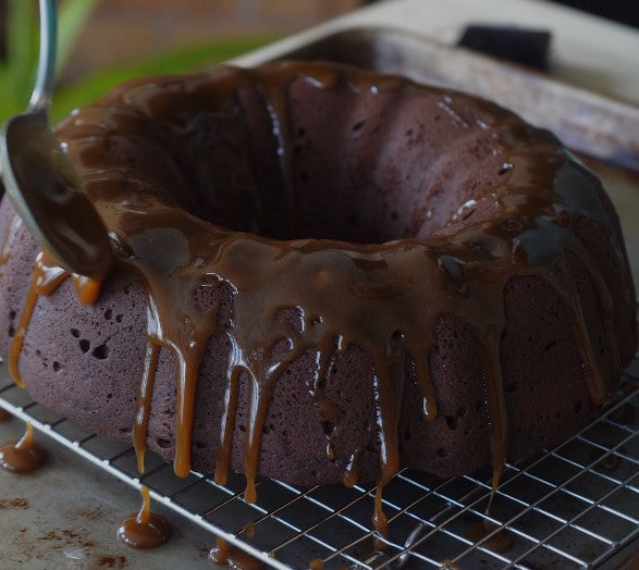 Chili Crisp Chocolate Bundt Cake